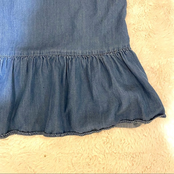 Denim Ruffle Mini Dress - Picture 2 of 4